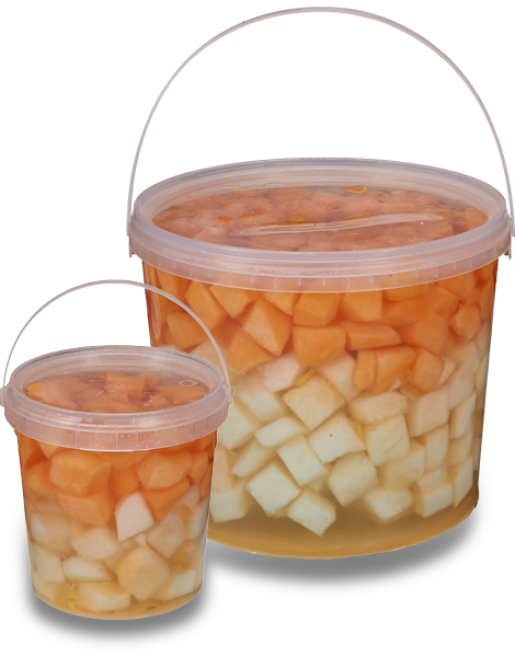 Eimer mit Honig- & Zuckermelonenmix
